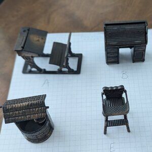 Set of 6 vintage Holly Hobbie miniatures - die cast metal Durham Industries 70s